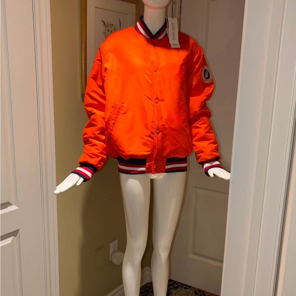 Sweet Pants Orange Bomber Jacket